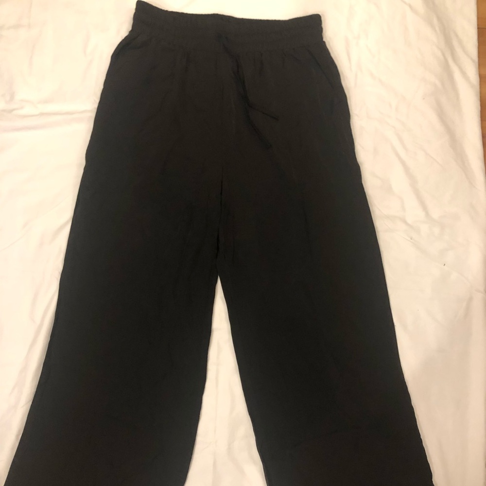 4th Reckless Black high waisted satin pants